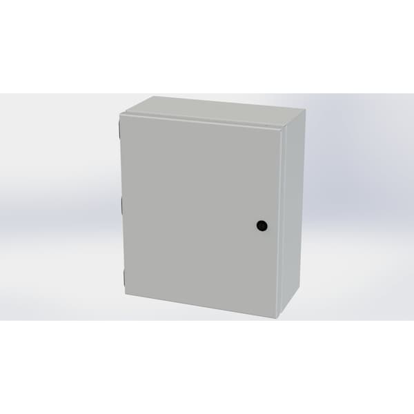 1/4 Turn Latch Electrical Enclosures, 14 in H, 6 in D, 12 in W, NEMA 3R, 4, 12, 13, Carbon Steel